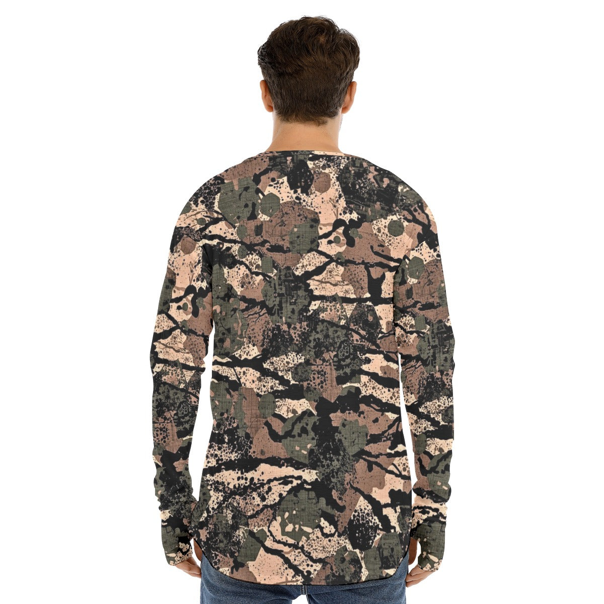 SSCS RidgeRock long-sleeve stretch camo hunting shirt with thumbhole cuffs - view 1