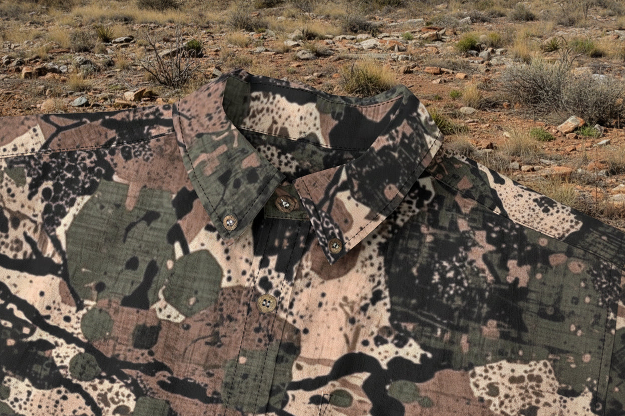 Ridge Rock™ Cotton Camo Hunting Shirt – Lightweight, Breathable
