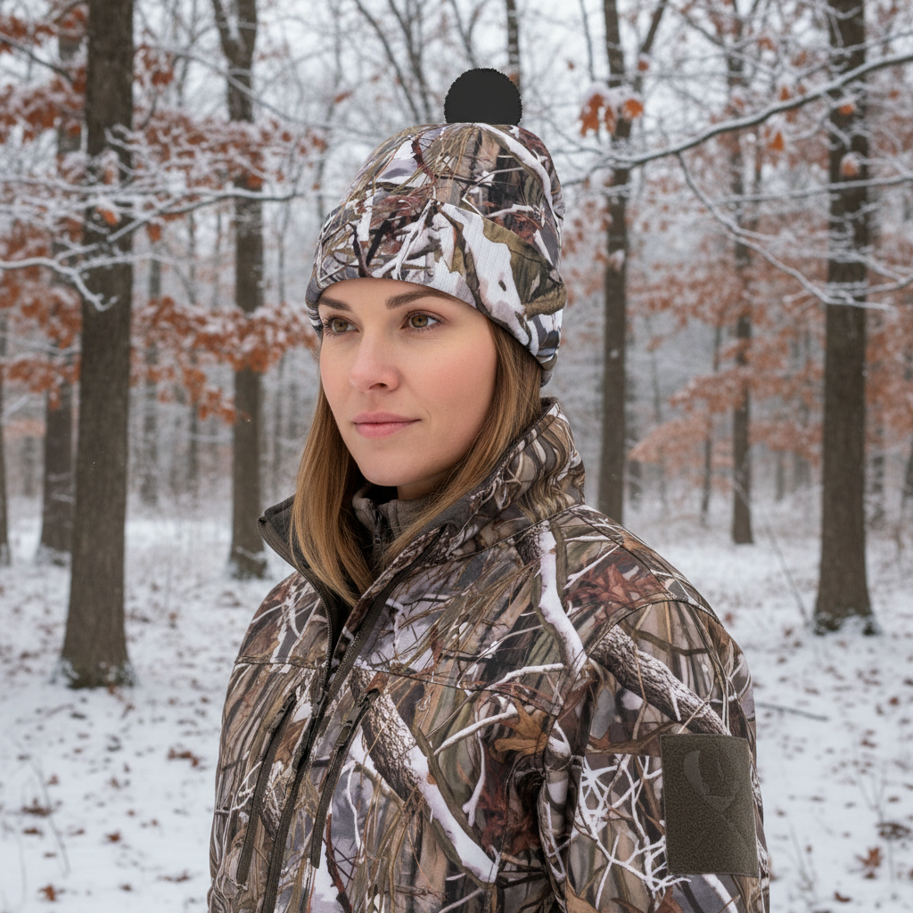 SSCS White Wolf - Knitted Hat With Pom-Pom