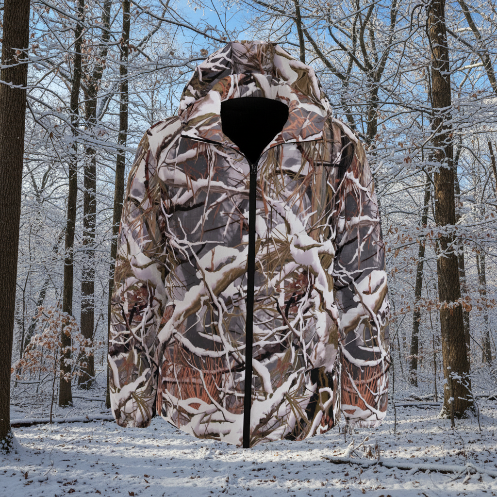 White Wolf™ - Snow Camo Duck Down Puffer Hunting Jacket