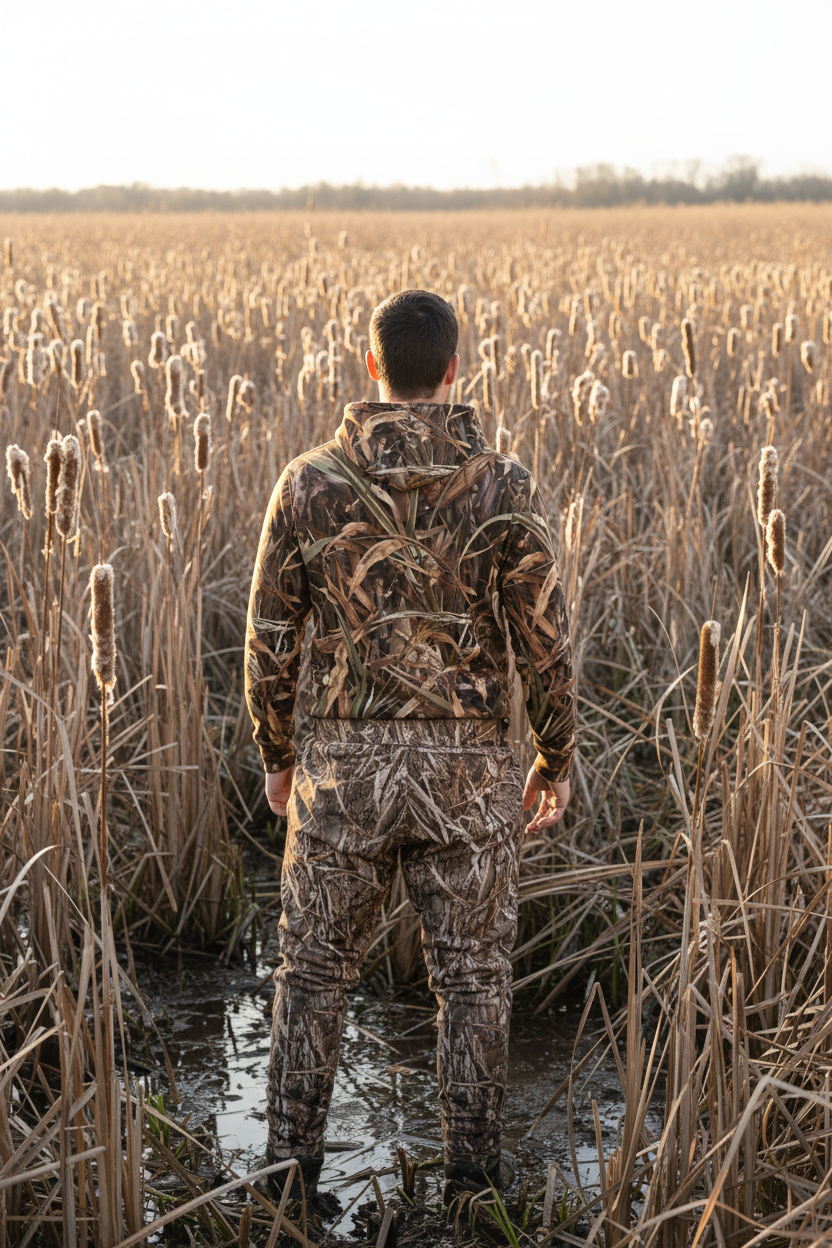 Mallard Grass - Field Shirt Hoodie With Thumb Holes
