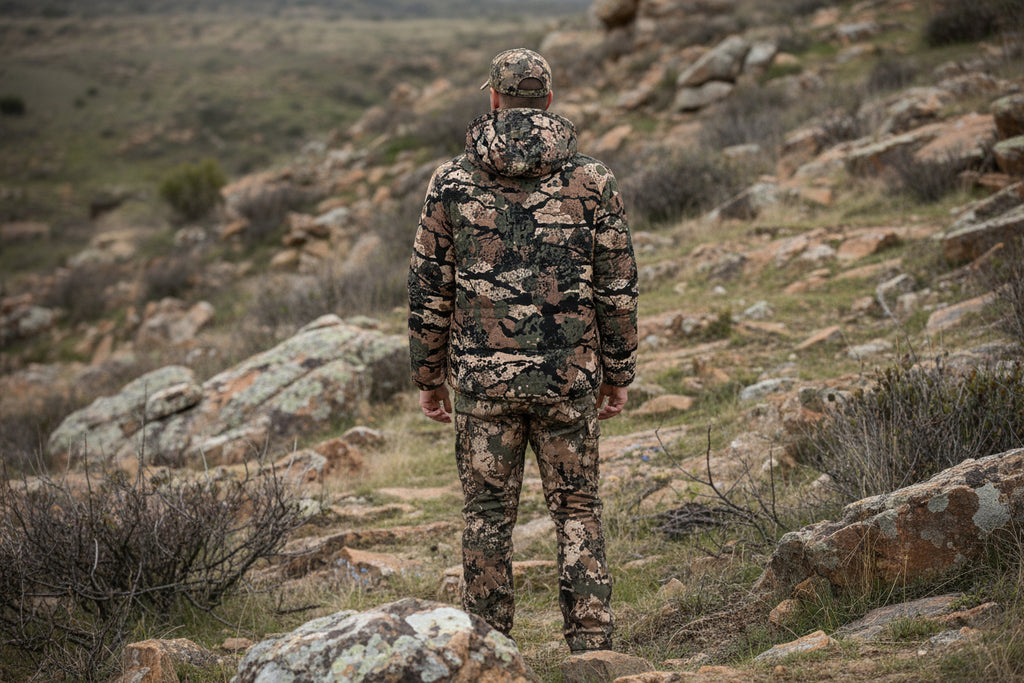 Ridge Rock - Hooded Insulated Puffer Jacket – Cold Weather Hunting Camouflage