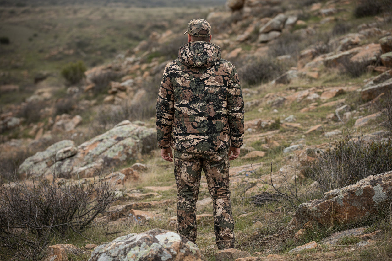 Ridge Rock - Hooded Insulated Puffer Jacket – Cold Weather Hunting Camouflage