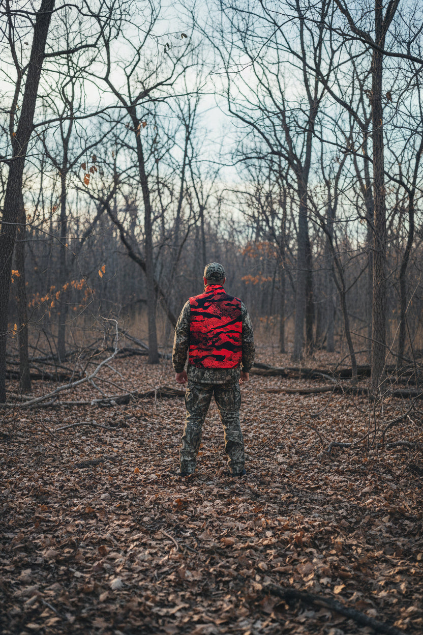 Tigers Breath - Safety Blaze Orange Camo Vest
