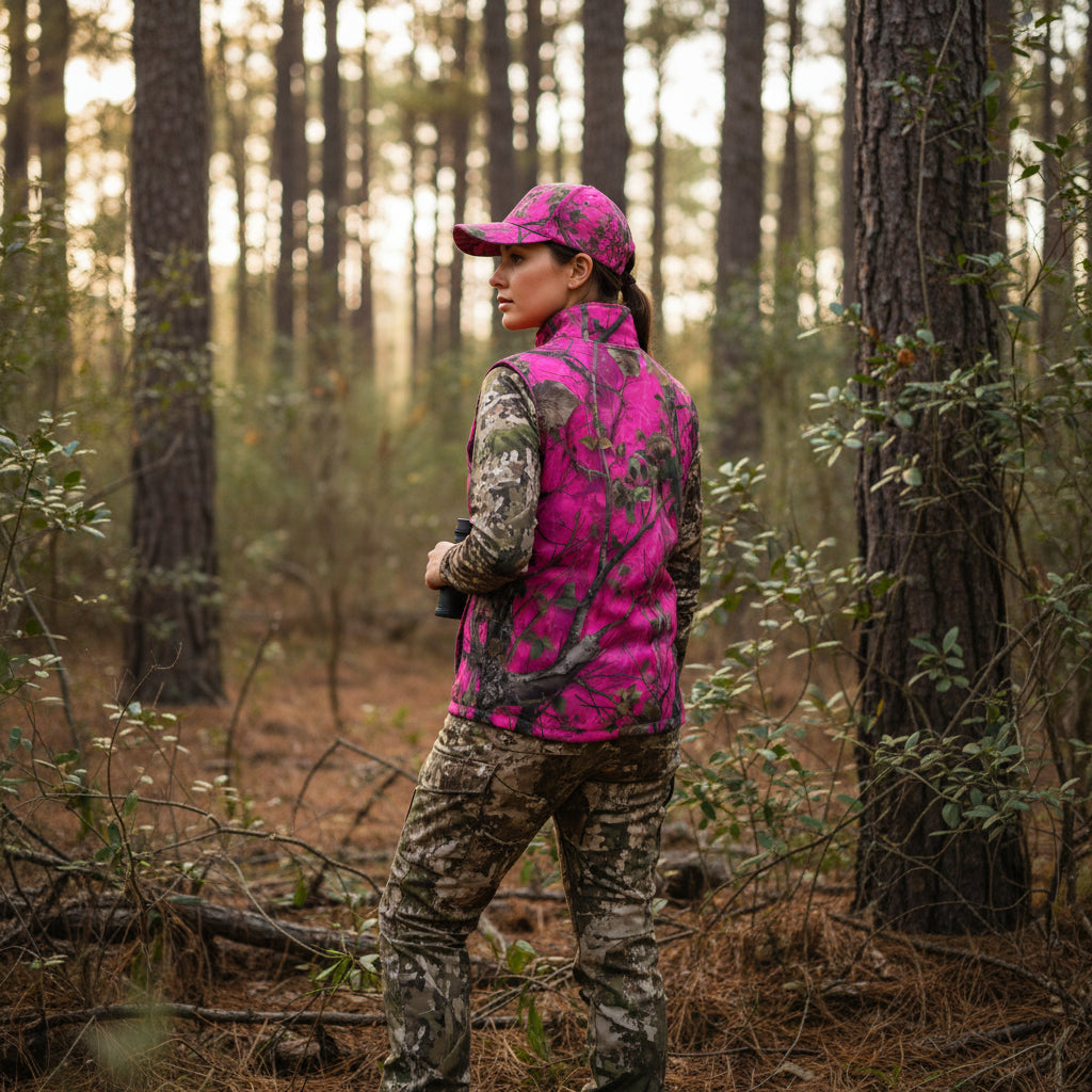 Huntress - Safety Pink Camo Field Vest