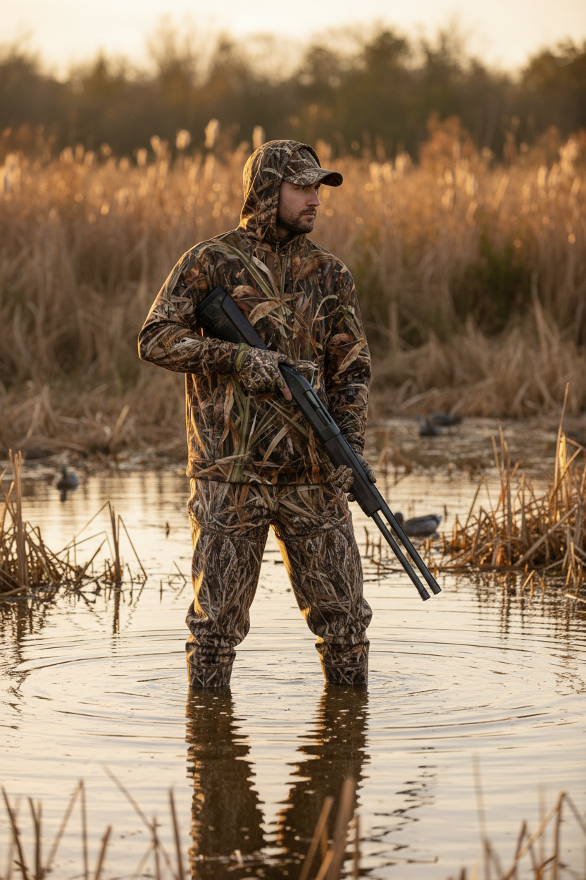 Mallard Grass - Field Shirt Hoodie With Thumb Holes