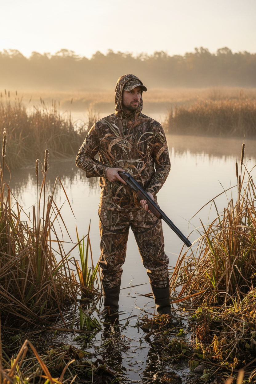 Mallard Grass - Field Shirt Hoodie With Thumb Holes