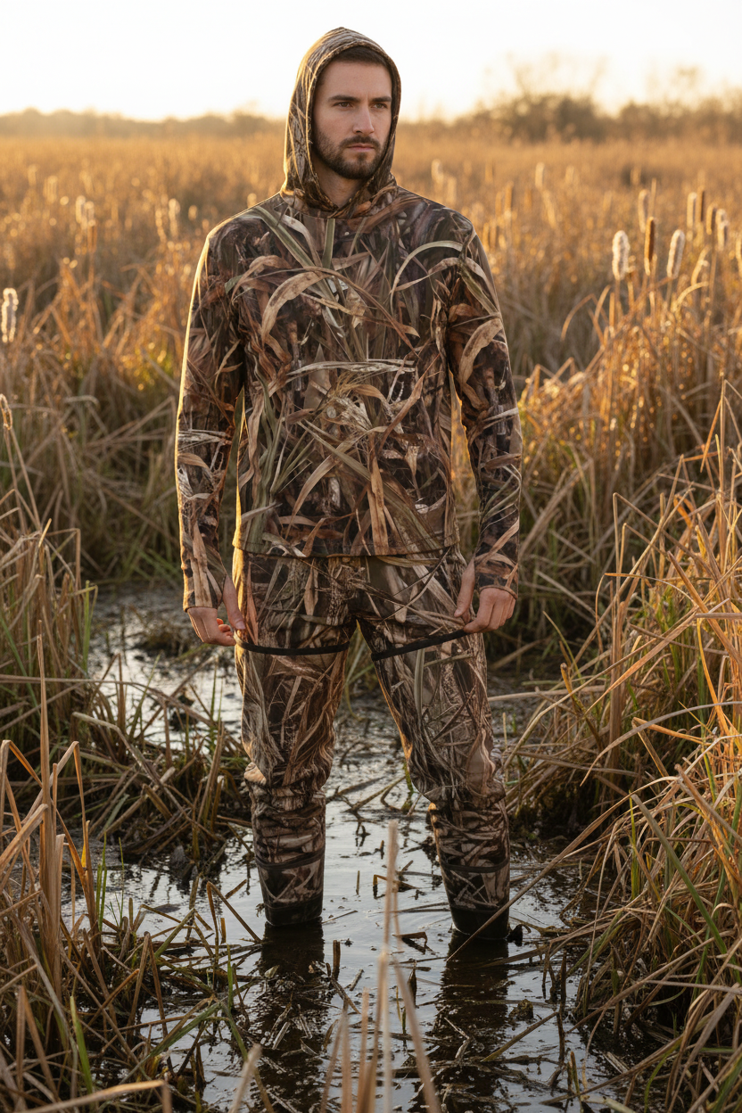 Mallard Grass - Field Shirt Hoodie With Thumb Holes