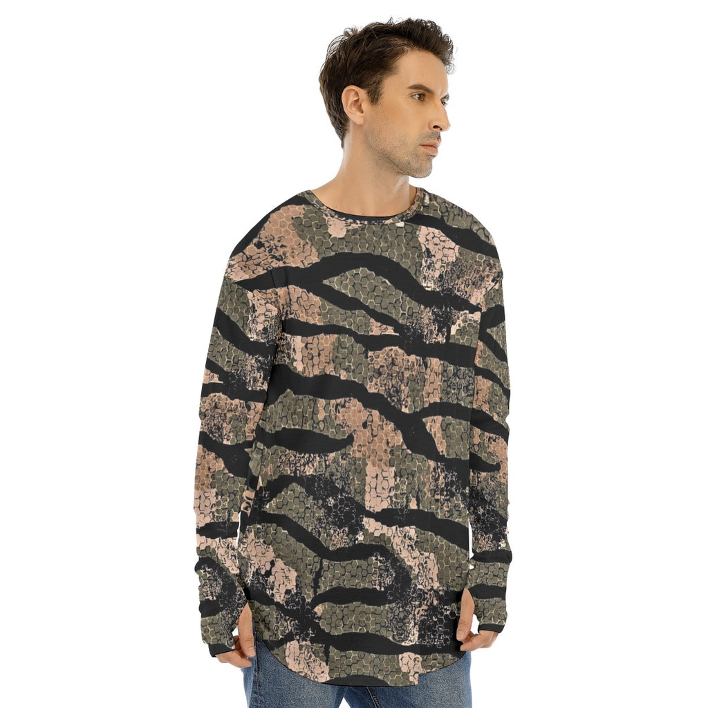 SSCS Mountain Lion long-sleeve stretch camo hunting shirt with thumbhole cuffs - view 4