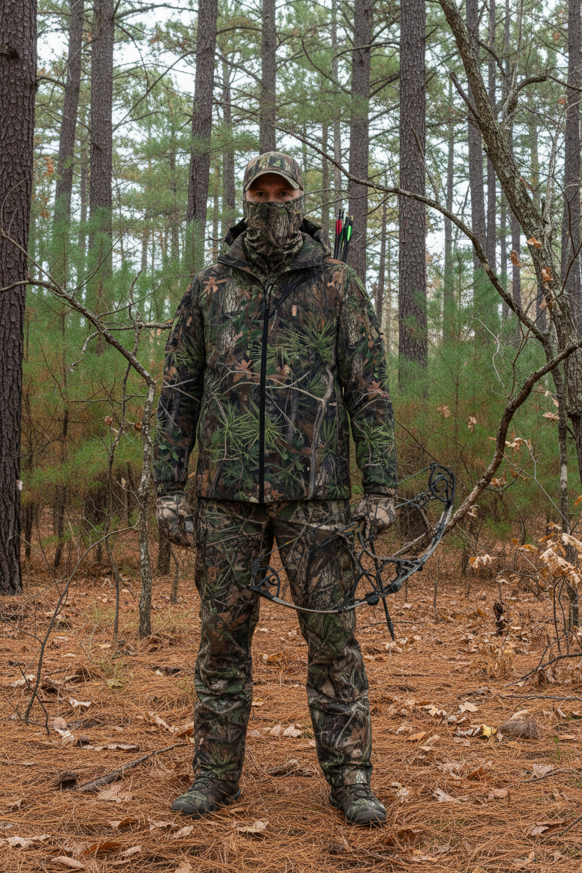 Pinewood - Thick Hooded Insulated Puffer Jacket - Cold Weather Hunting Camouflage