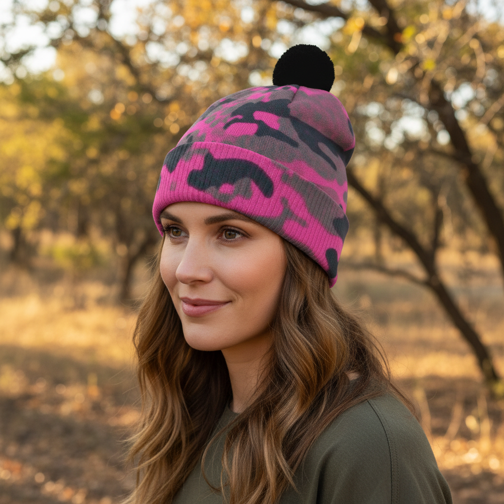 SSCS Lioness - Knitted Hat With Pom-Pom