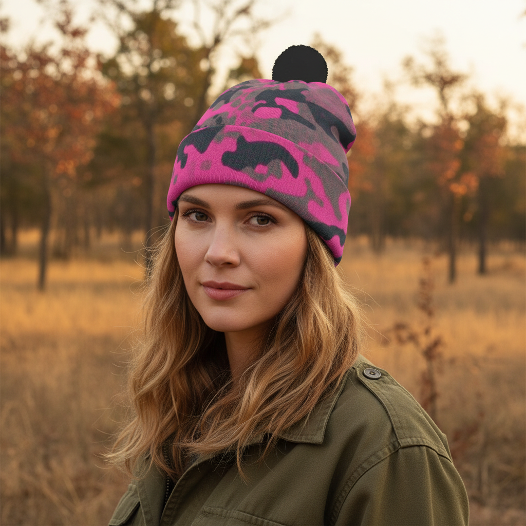 SSCS Lioness - Knitted Hat With Pom-Pom