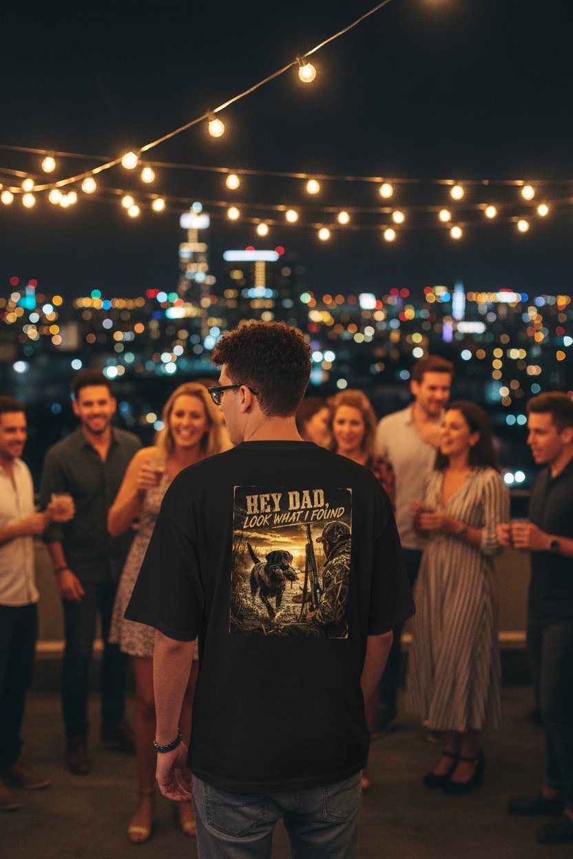 Hey Dad, Look What I Found (Black Lab) - SSCS Heritage T-Shirt - Printed In The U.S.A.