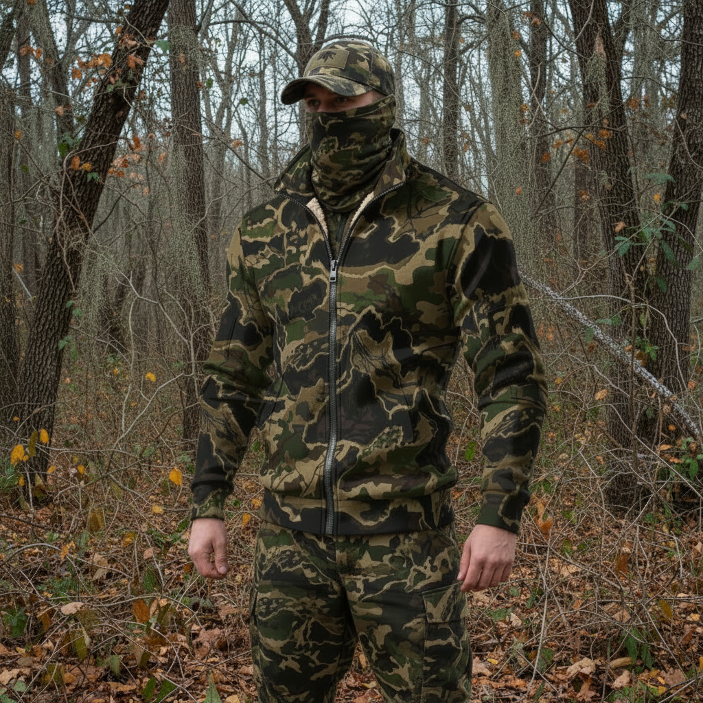 Void™ - Thick Knit Camouflage Fleece Hunting Jacket