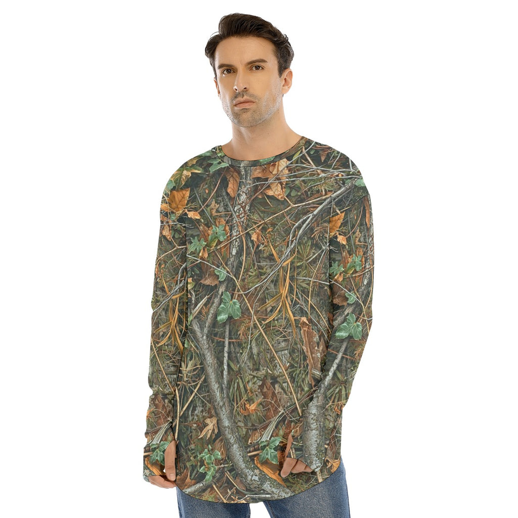 SSCS Meltdown long-sleeve stretch camo hunting shirt with thumbhole cuffs - view 4