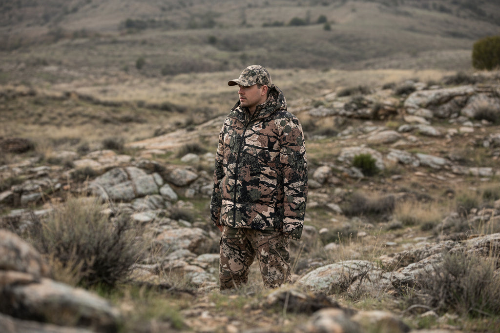 Ridge Rock - Hooded Insulated Puffer Jacket – Cold Weather Hunting Camouflage