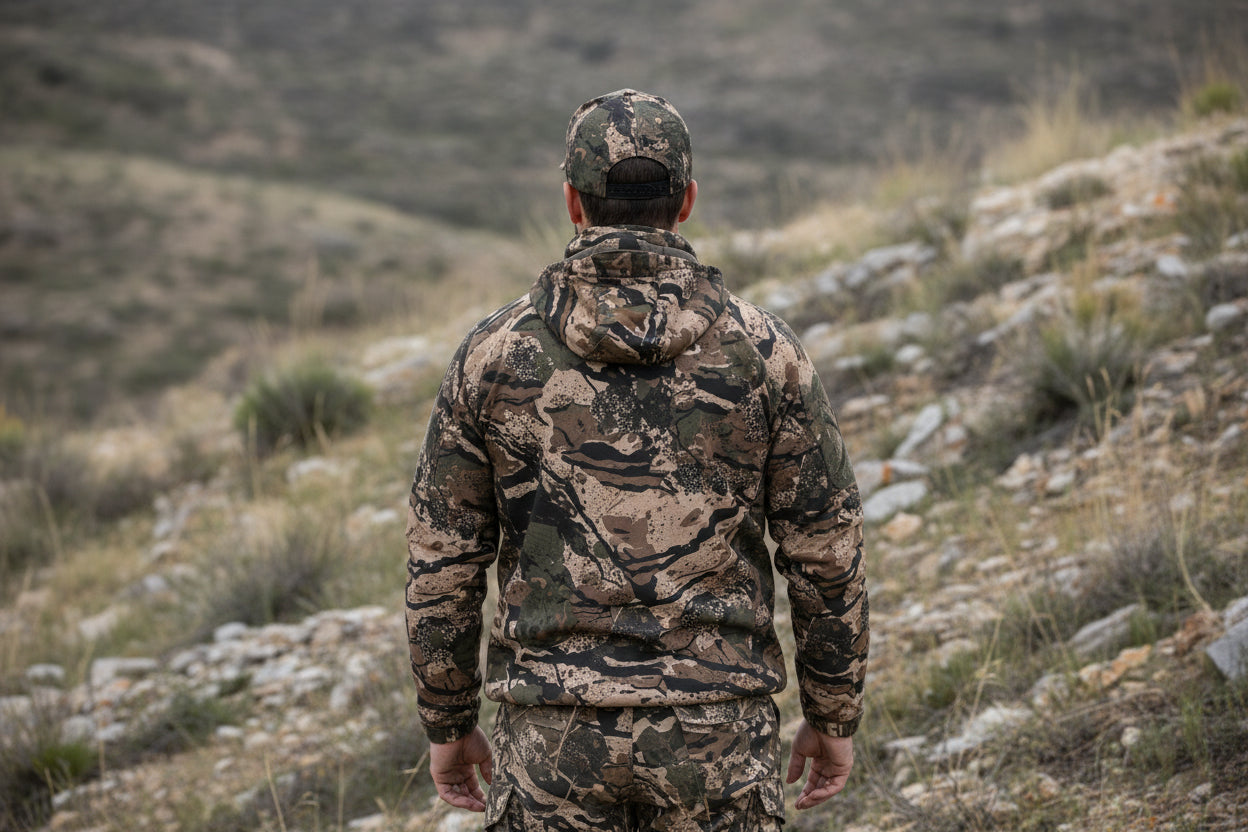 Ridge Rock - SSCS Camo Field Cap, Adjustable Snapback Polyester Hat