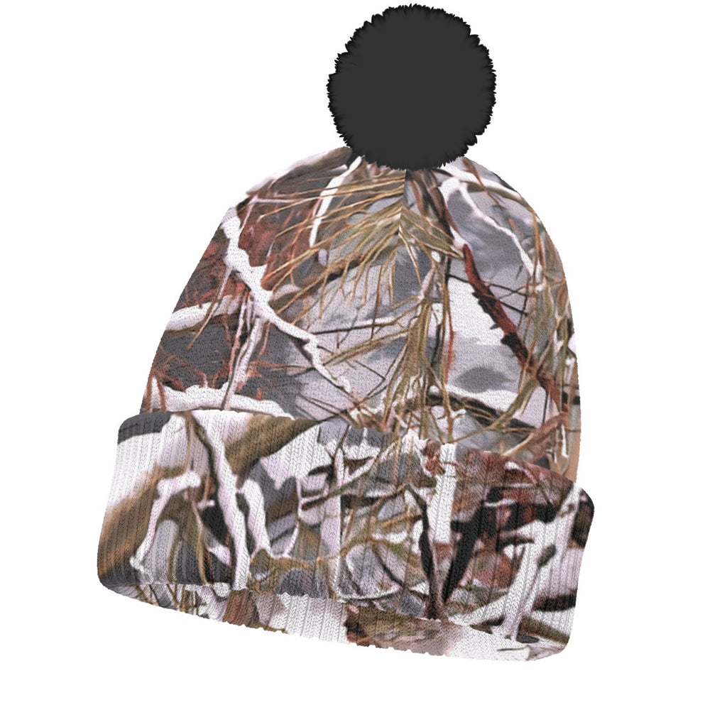 SSCS White Wolf - Knitted Hat With Pom-Pom