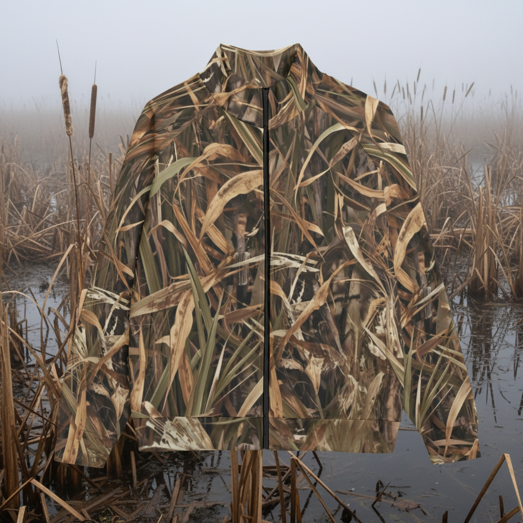Mallard Grass - Heavyweight Cotton Field Jacket With Raglan Sleeve