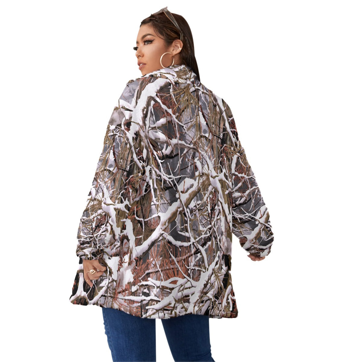 White Wolf™ Snow Camo - Ladies Fleece Hunting Coat
