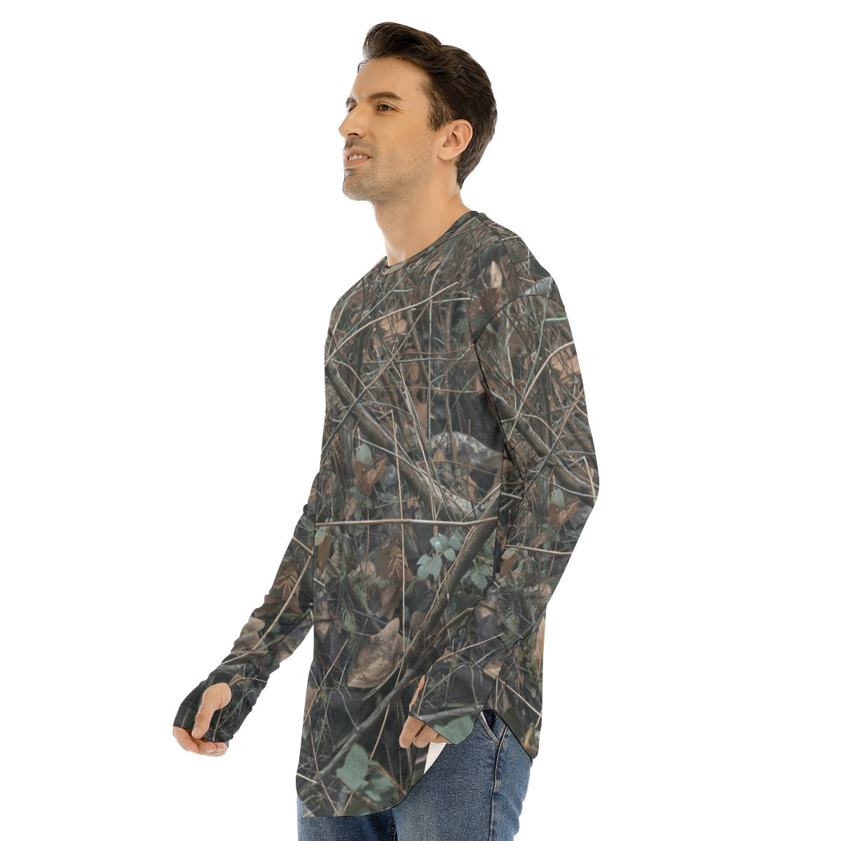 SSCS Thicket long-sleeve stretch camo hunting shirt with thumbhole cuffs - view 4
