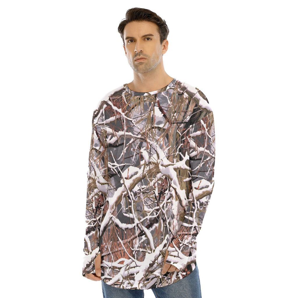 SSCS White Wolf long-sleeve stretch camo hunting shirt with thumbhole cuffs - view 3