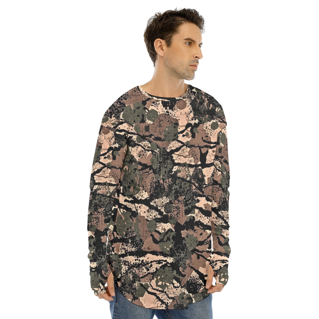 SSCS RidgeRock long-sleeve stretch camo hunting shirt with thumbhole cuffs - view 3