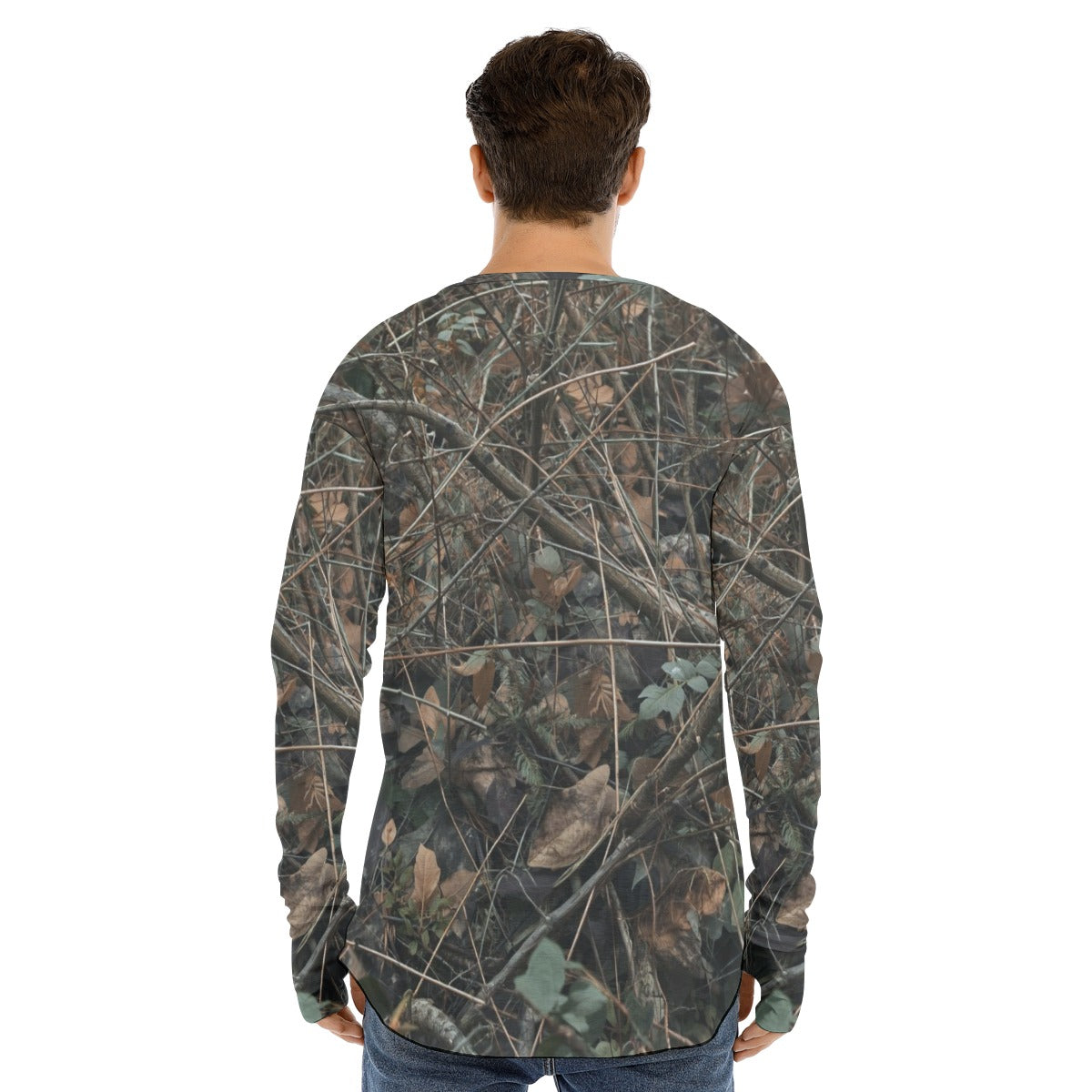 SSCS Thicket long-sleeve stretch camo hunting shirt with thumbhole cuffs - view 3