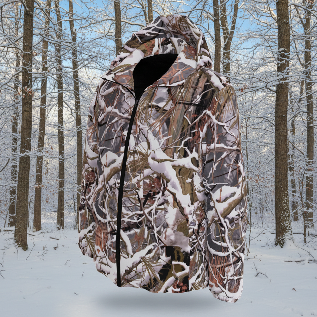 White Wolf™ - Snow Camo Duck Down Puffer Hunting Jacket