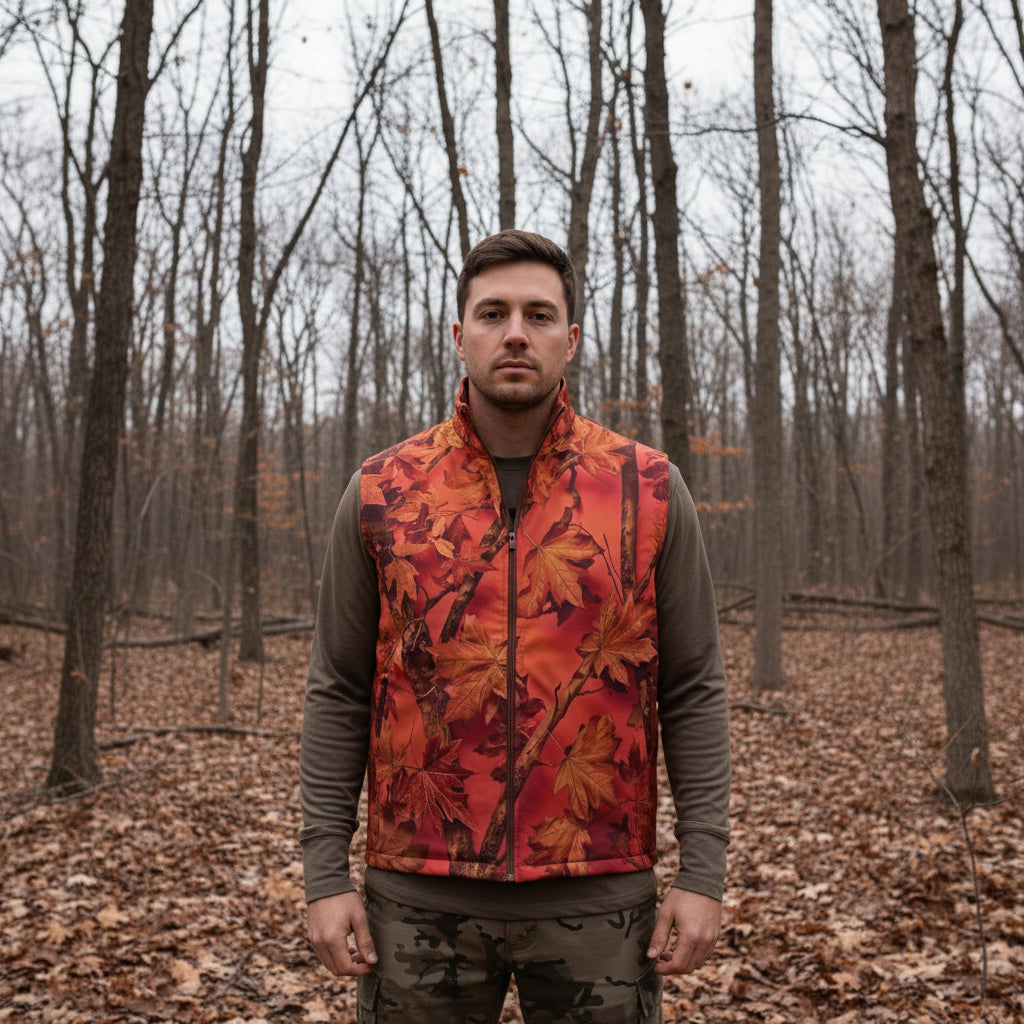 Blaze Wood - Safety Blaze Orange Camo Field Vest