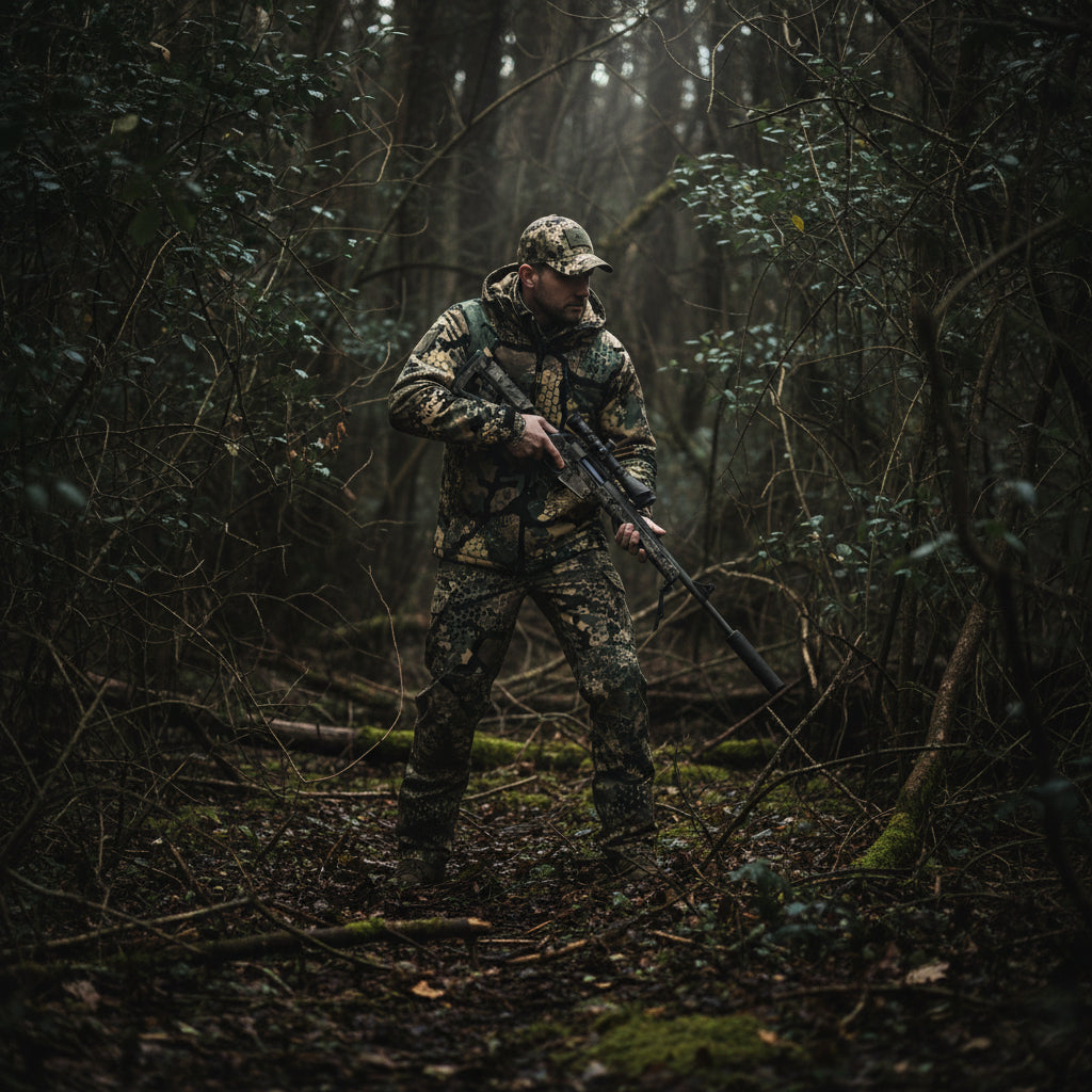 Black Briar Hooded Insulated Puffer Jacket – Cold Weather Hunting Camouflage