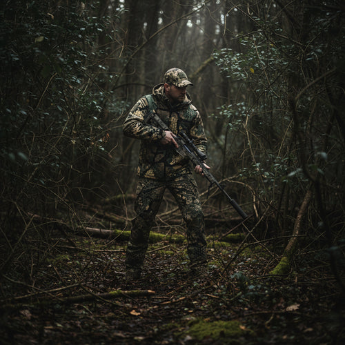 Black Briar™ Hooded Insulated Hunting Puffer Jacket – Cold Weather Camouflage