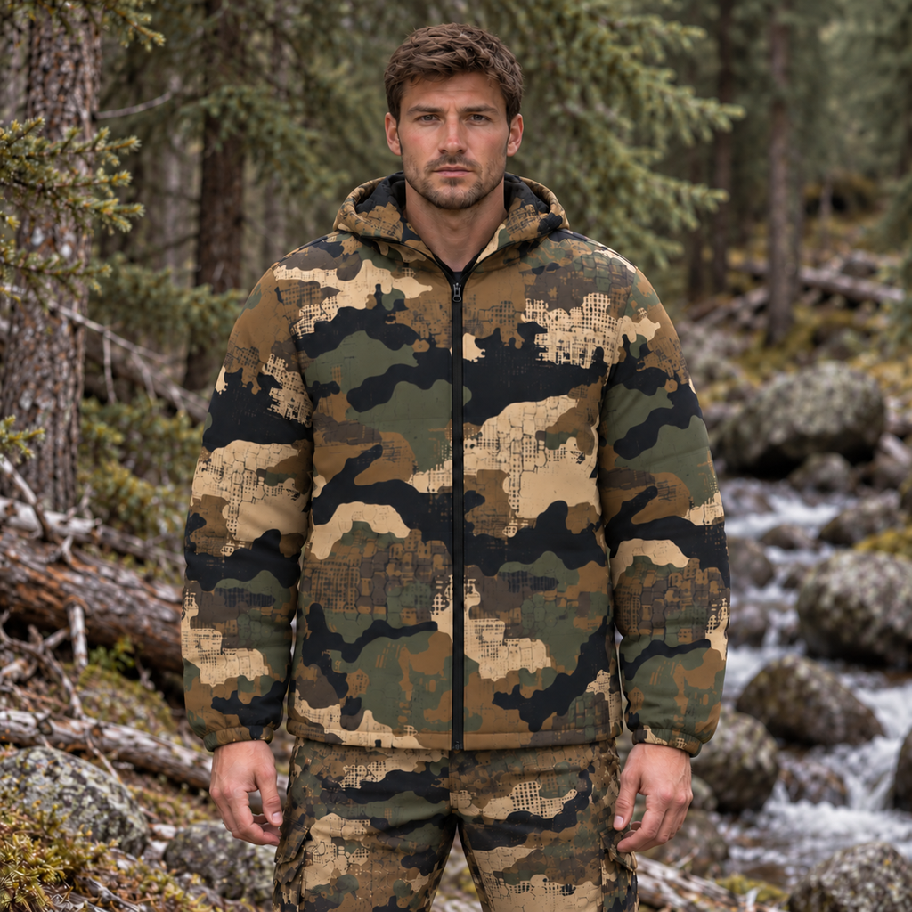 SSCS Saber-Tooth - Hooded Insulated Puffer Jacket - Cold Weather Hunting Camouflage
