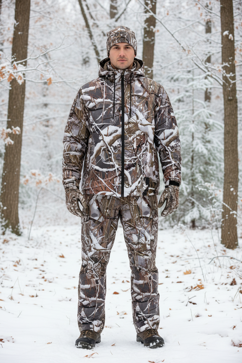 White Wolf™ - Lightweight Unisex Hooded Snow Camo Hunting Jacket