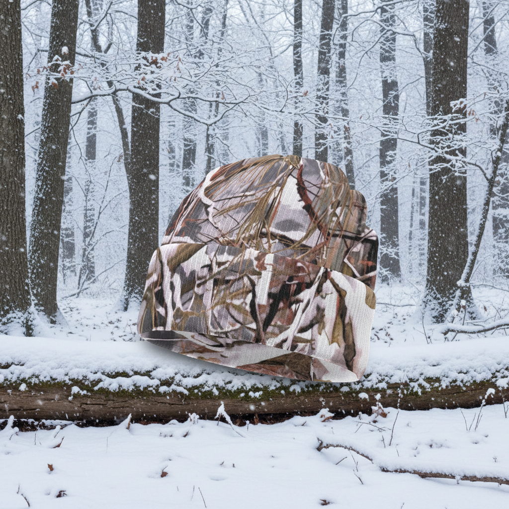 White Wolf™ - Snow Camouflage Knit Beanie