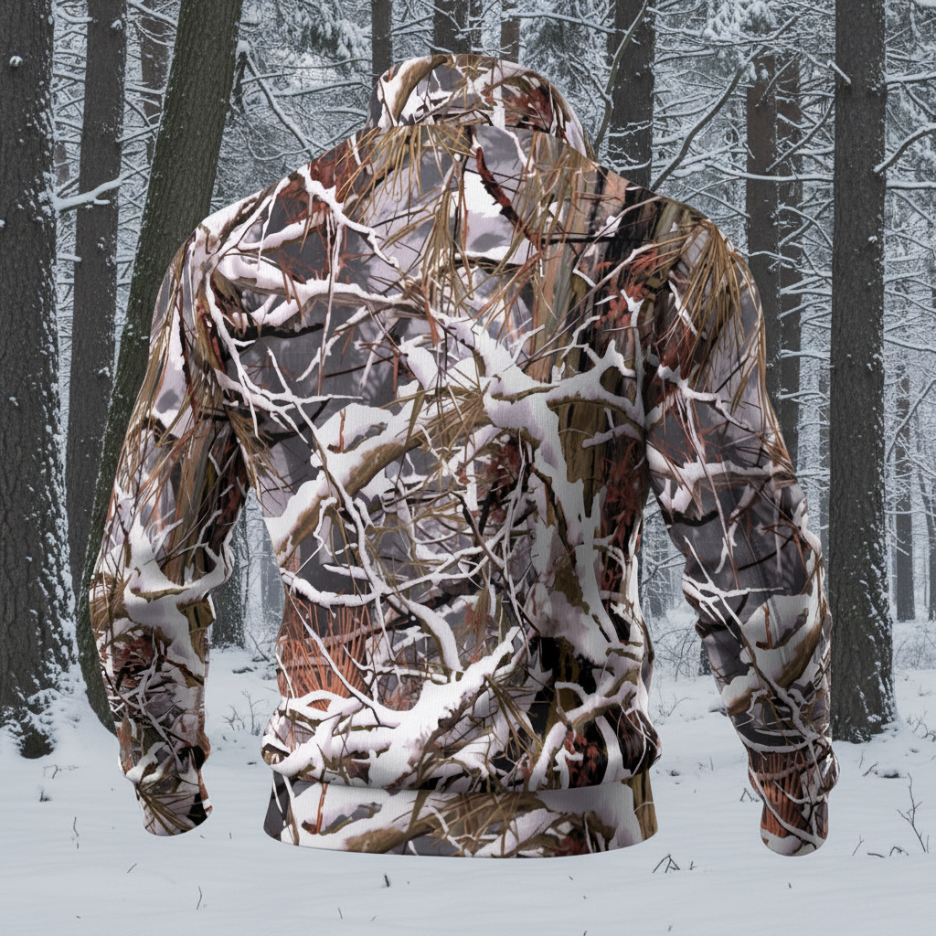 White Wolf™ - Thick Knit Fleece Snow Camo Hunting Jacket