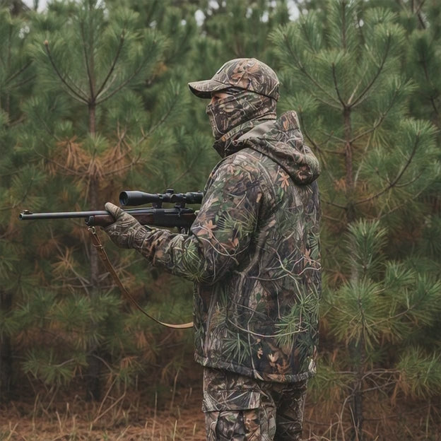 Pinewood - Thick Hooded Insulated Puffer Jacket - Cold Weather Hunting Camouflage