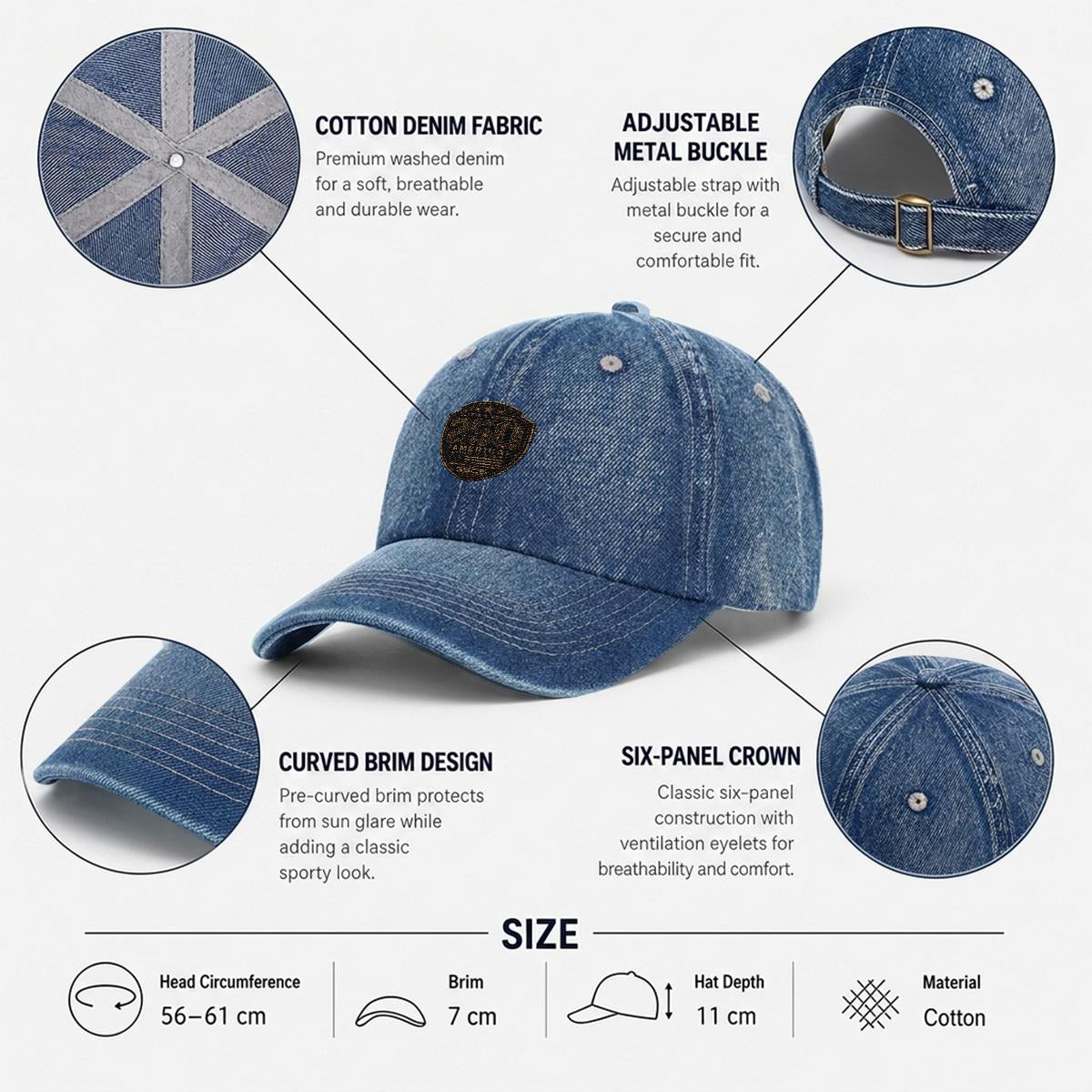 America 250 - Embroidered Denim Cap